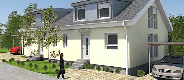 Neubau Doppelhaus in Karlsruhe Gr�nwettersbach